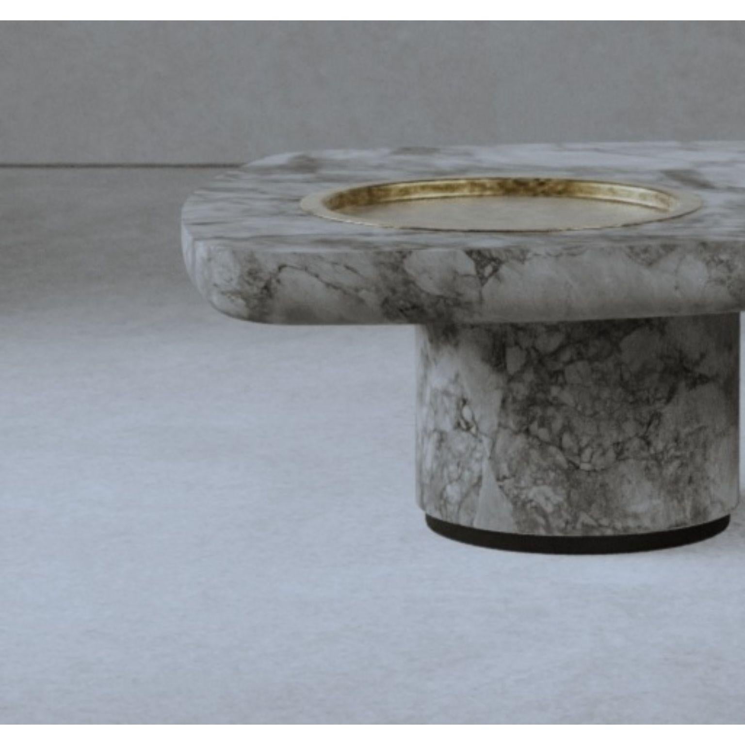 Post-Modern Mid Blackbird Marble Coffee Table by Gio Pagani For Sale