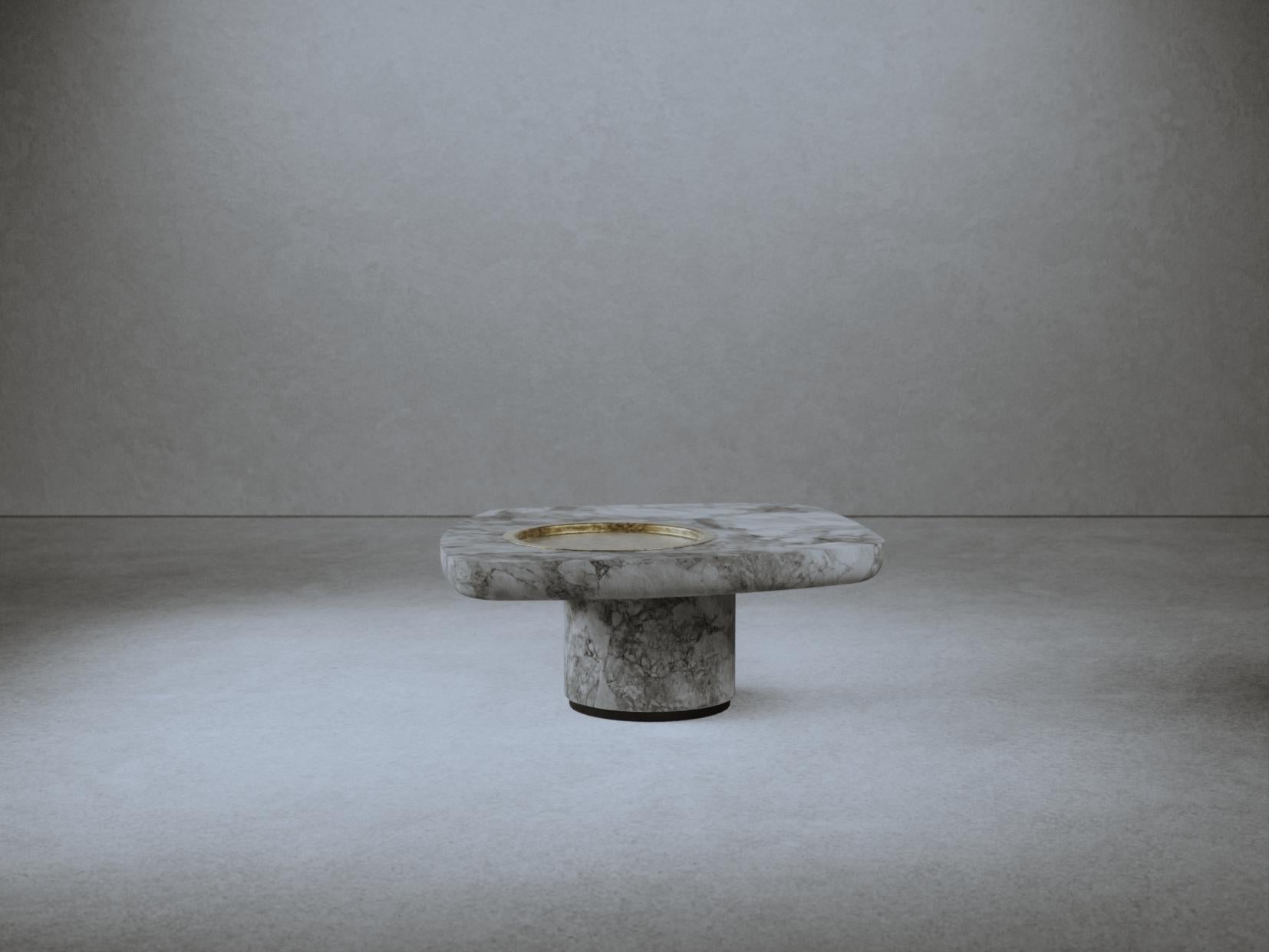 Italian Mid Blackbird Marble Coffee Table by Gio Pagani For Sale