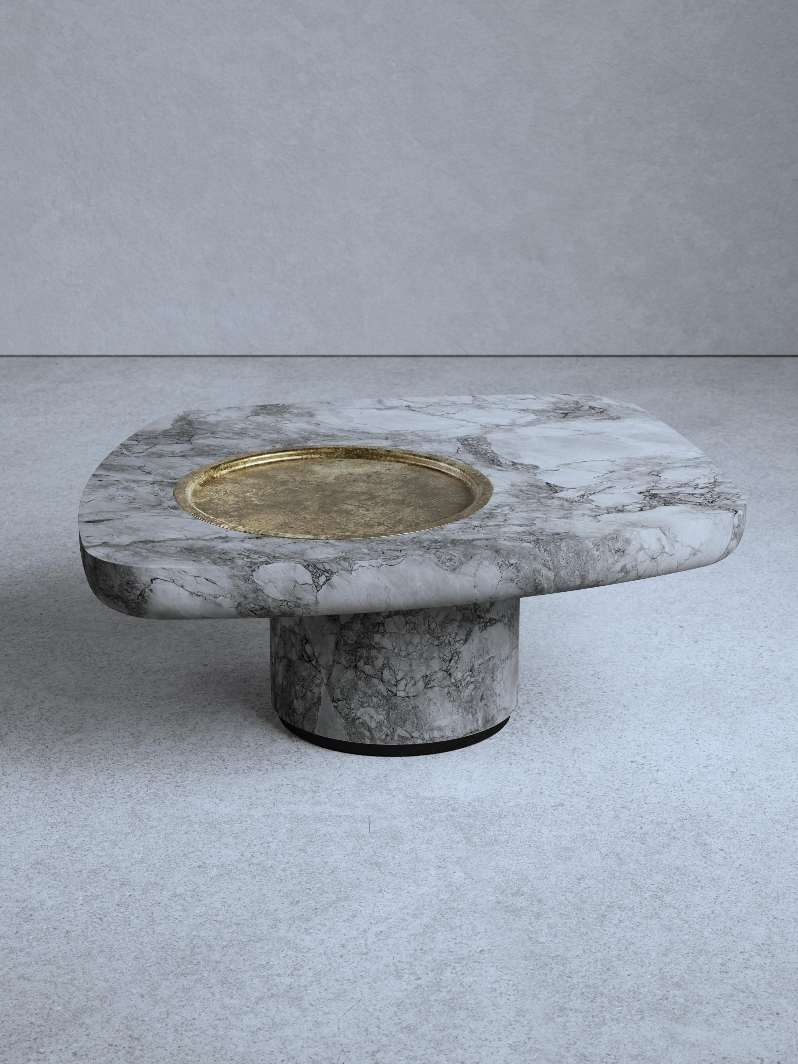 Contemporary Mid Blackbird Marble Coffee Table by Gio Pagani For Sale