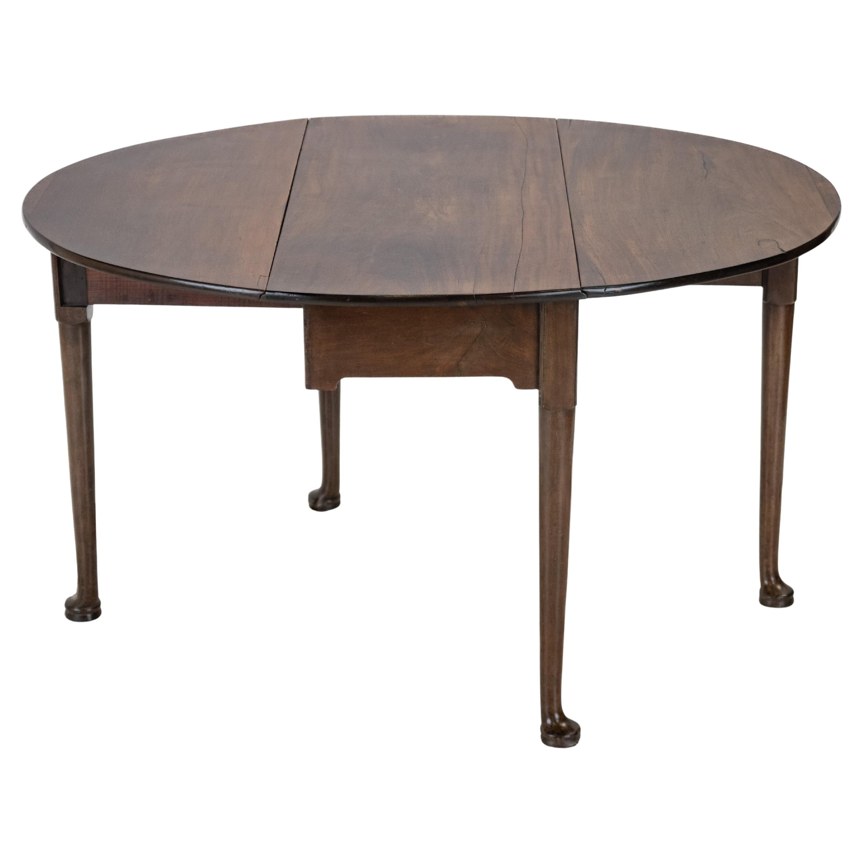 Mid-c18th George II Mahogany Oval Drop-Leaf Gateleg Dining Table (Georgian c1750 For Sale