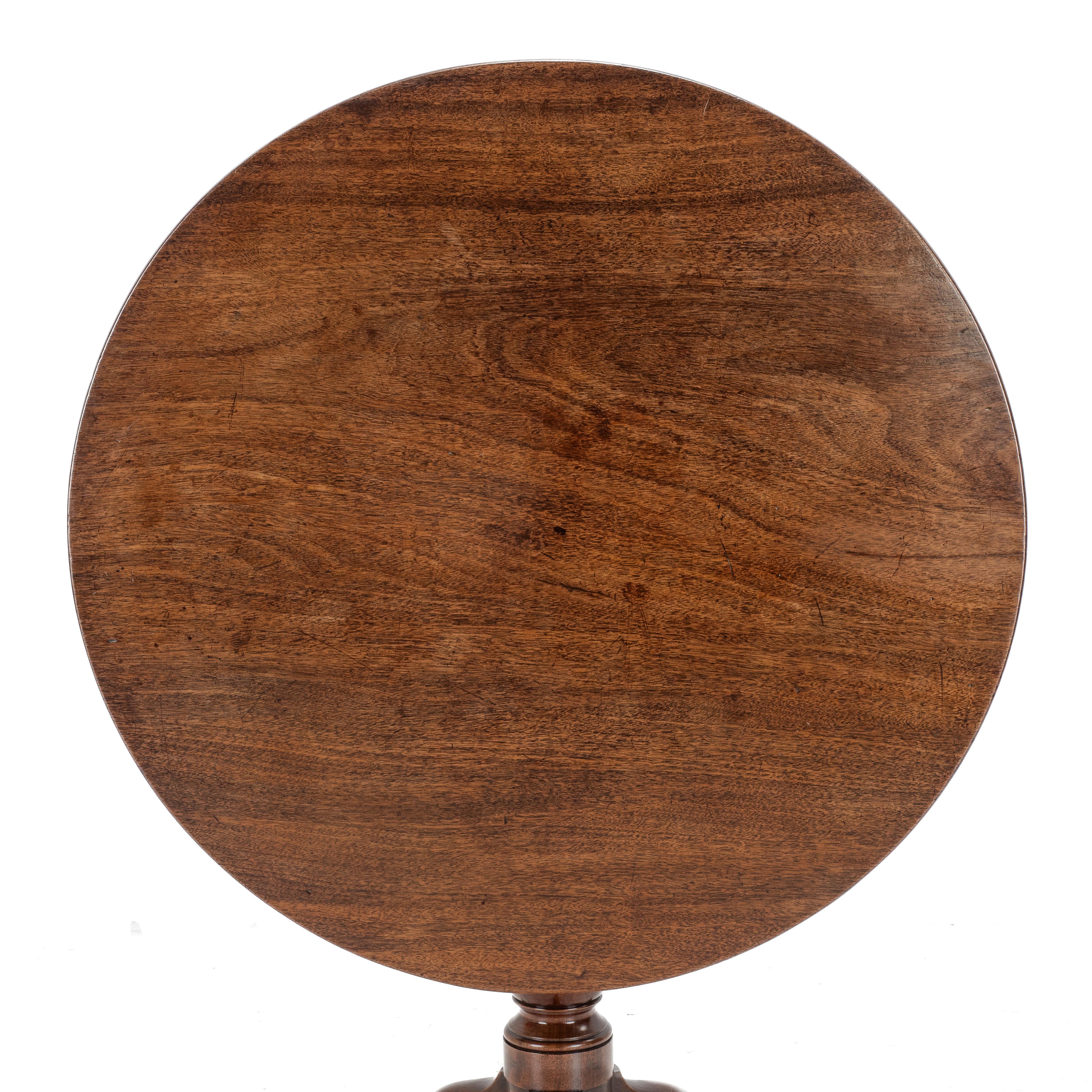 Mid-c18th Georgian Mahogany Birdcage Tripod Tilt-Top Supper Table c1760 For Sale 1