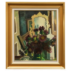 scena di interno svedese della metà del XX secolo di Gunnar Zilo (1885-1958)