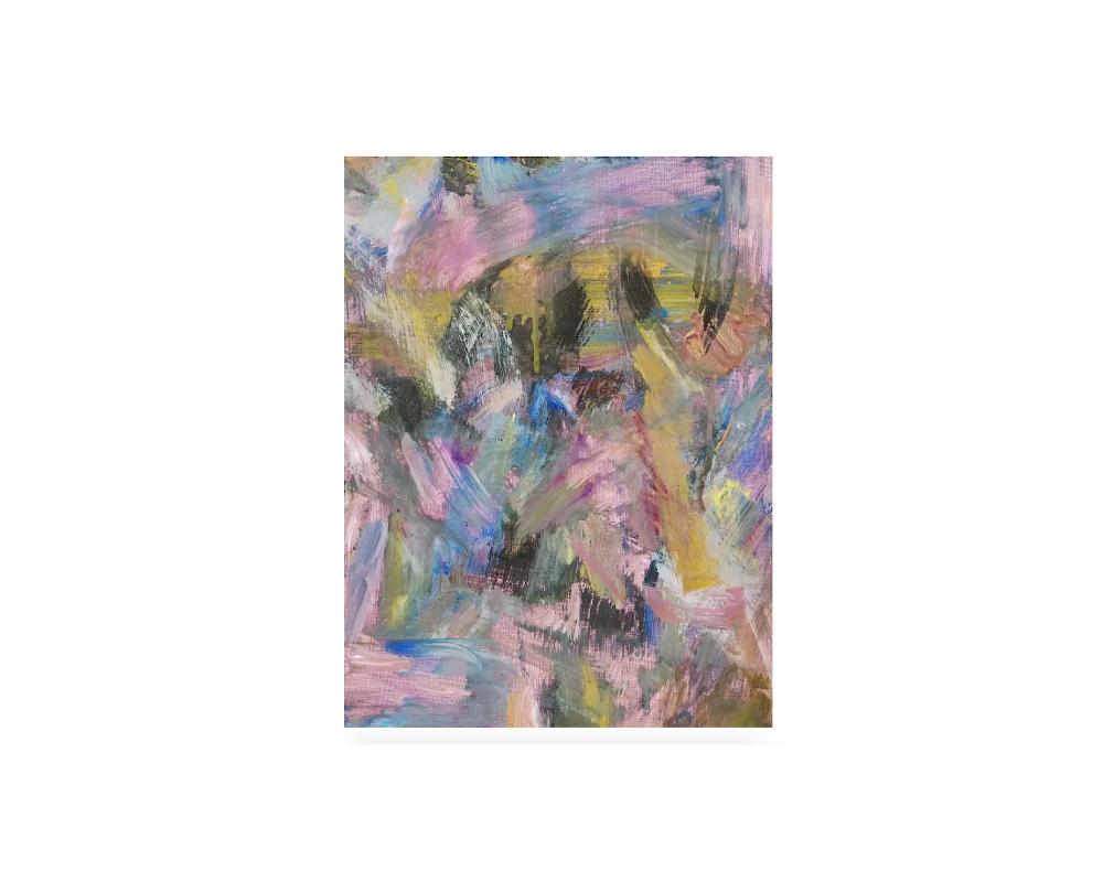 Mid Cen Abstract Oil Painting By Frank Montgomery For Sale at 1stDibs