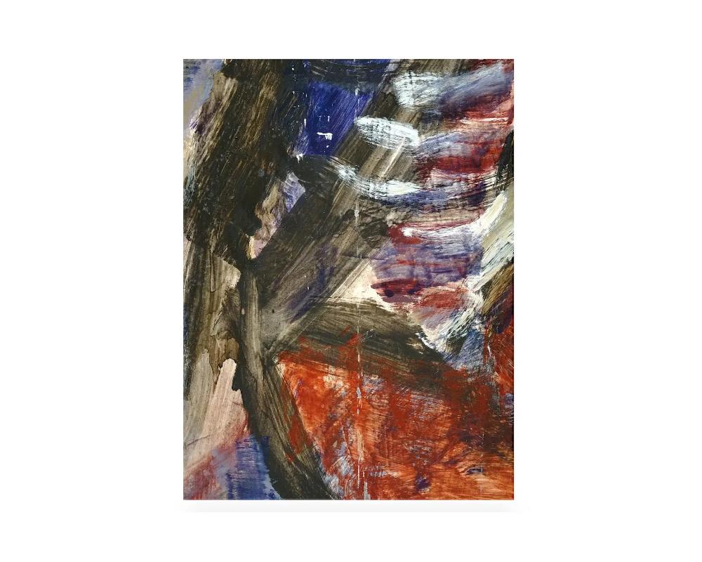 Mid Cen Abstract Oil Painting By Frank Montgomery For Sale at 1stDibs