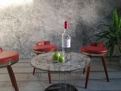 Midcenrury Set of 3 Rustic Provincial Country Stools, France, 1950s