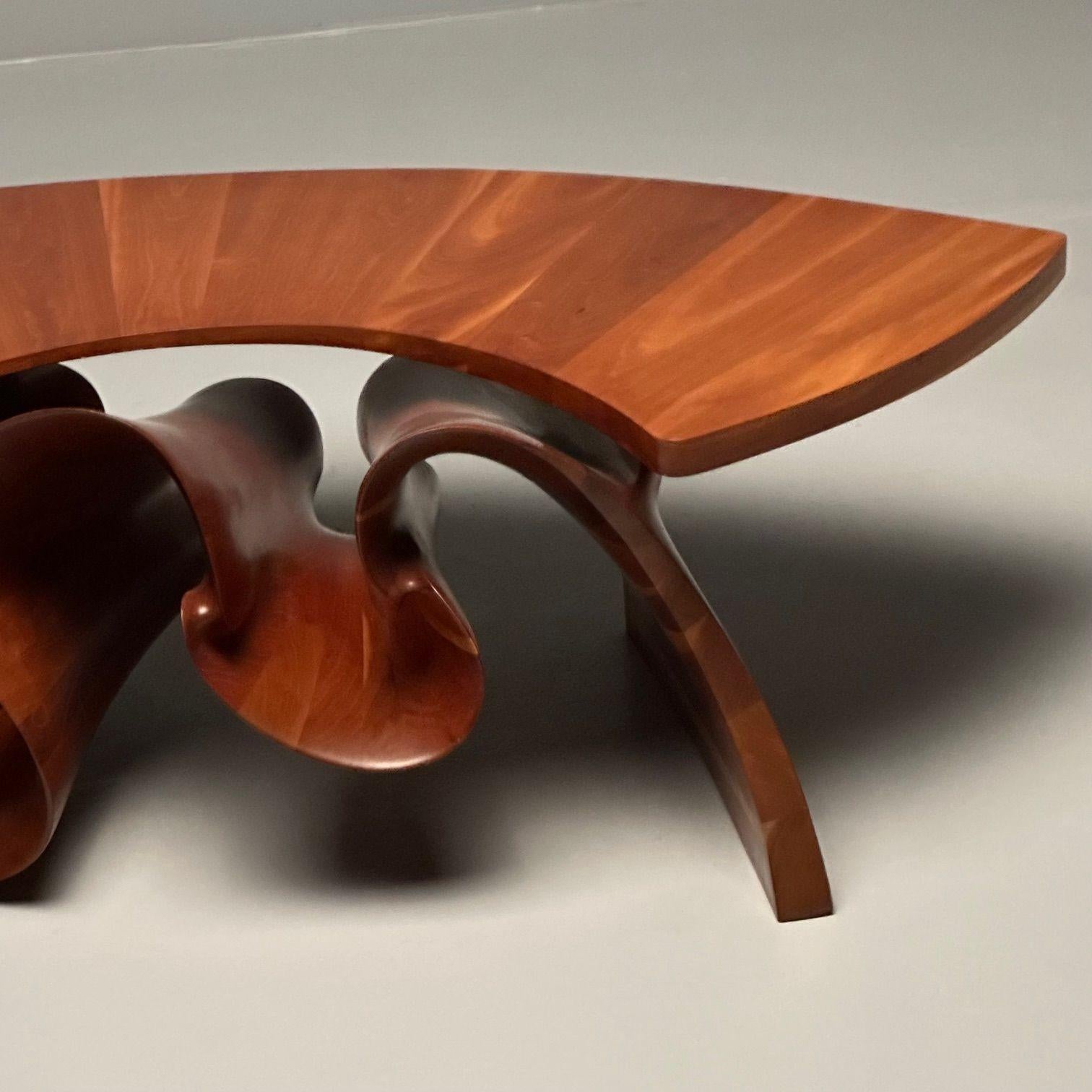 Peter Michael Adams, Mid-Century, Sculptural Coffee Table, Walnut, USA, 1970s For Sale 4
