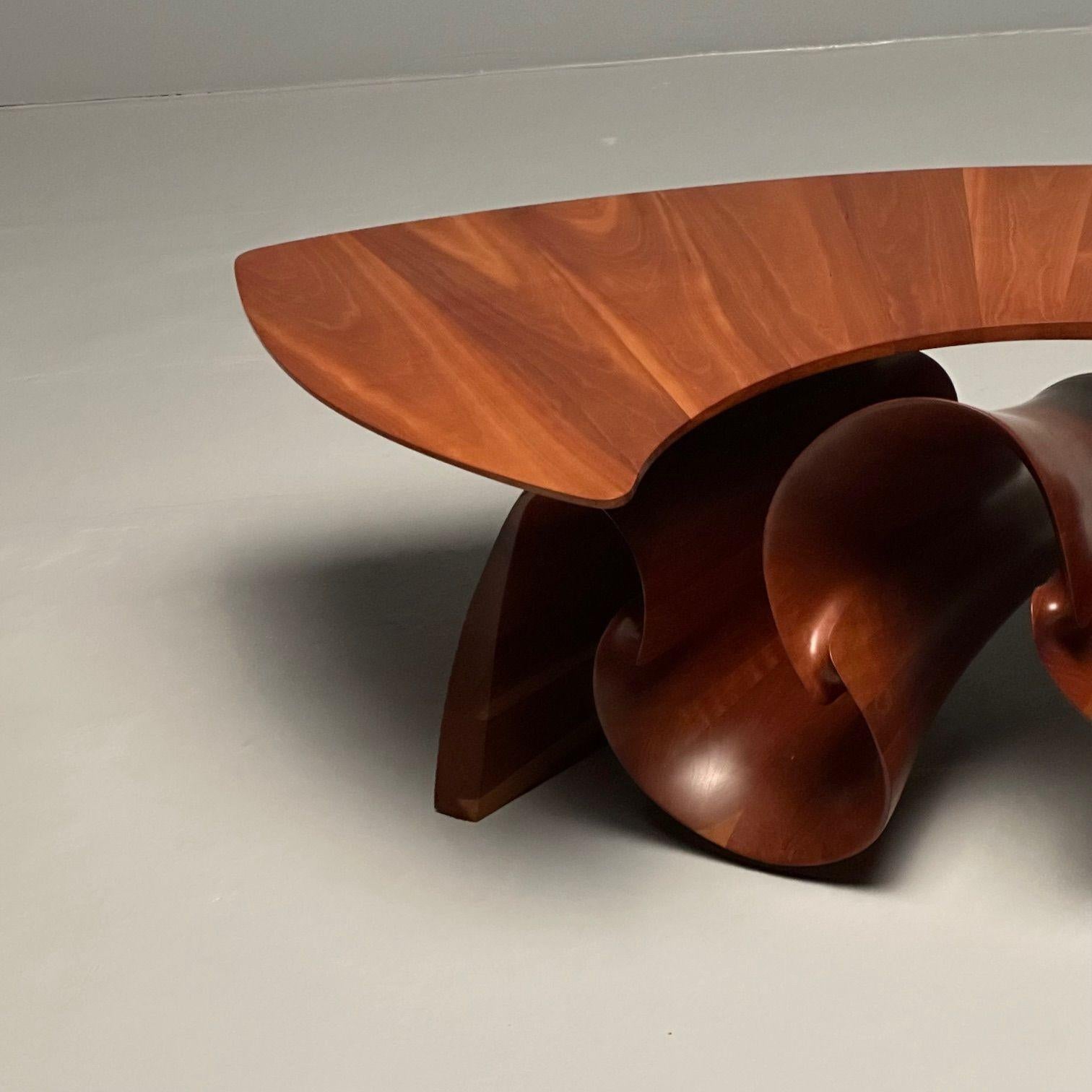 Peter Michael Adams, Mid-Century, Sculptural Coffee Table, Walnut, USA, 1970s For Sale 5