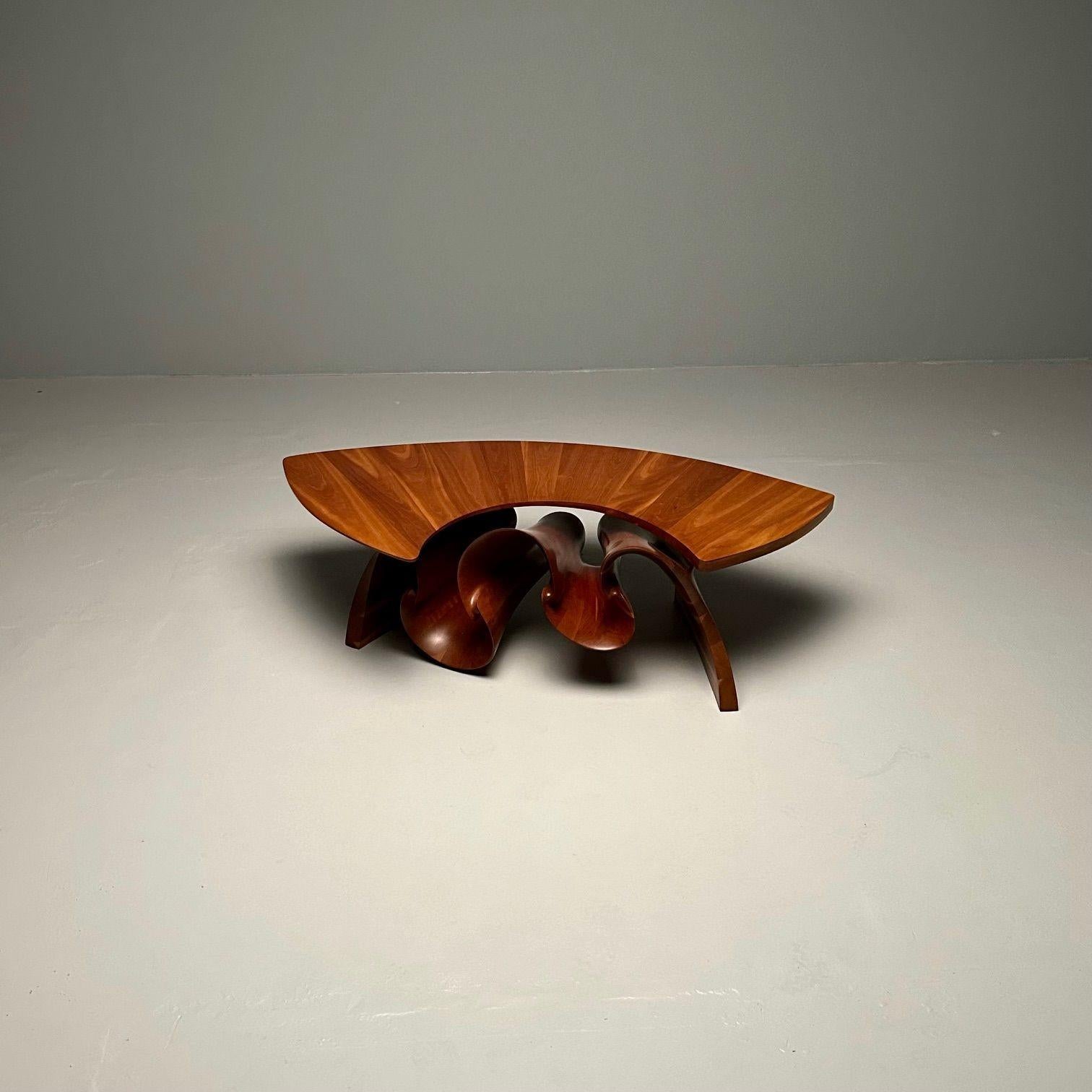 Peter Michael Adams, Mid-Century, Sculptural Coffee Table, Walnut, USA, 1970s For Sale 6