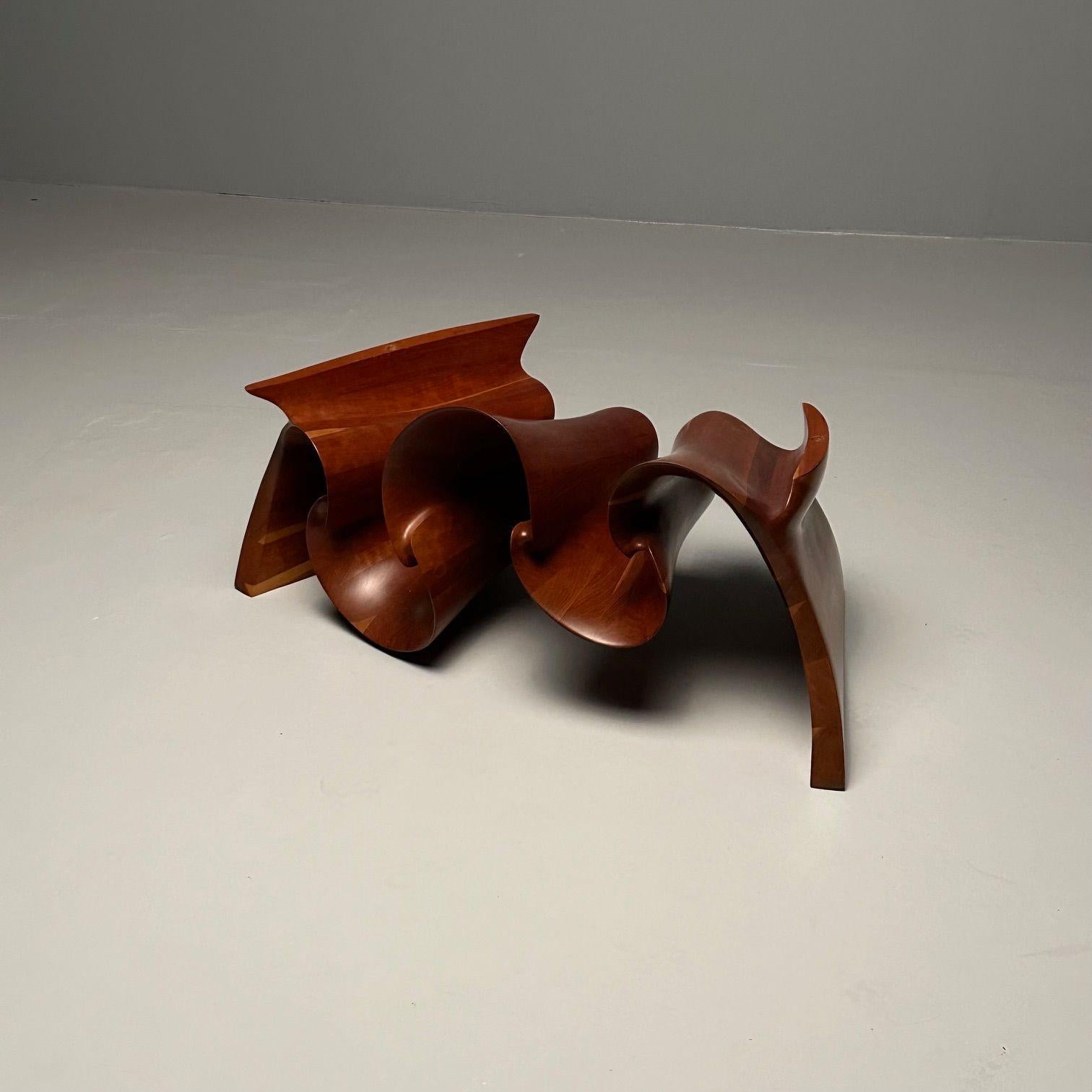 Skulpturaler Couchtisch aus der Mitte des Jahrhunderts von Peter Michael Adams, Nussbaum, USA, 1970er Jahre im Angebot 10