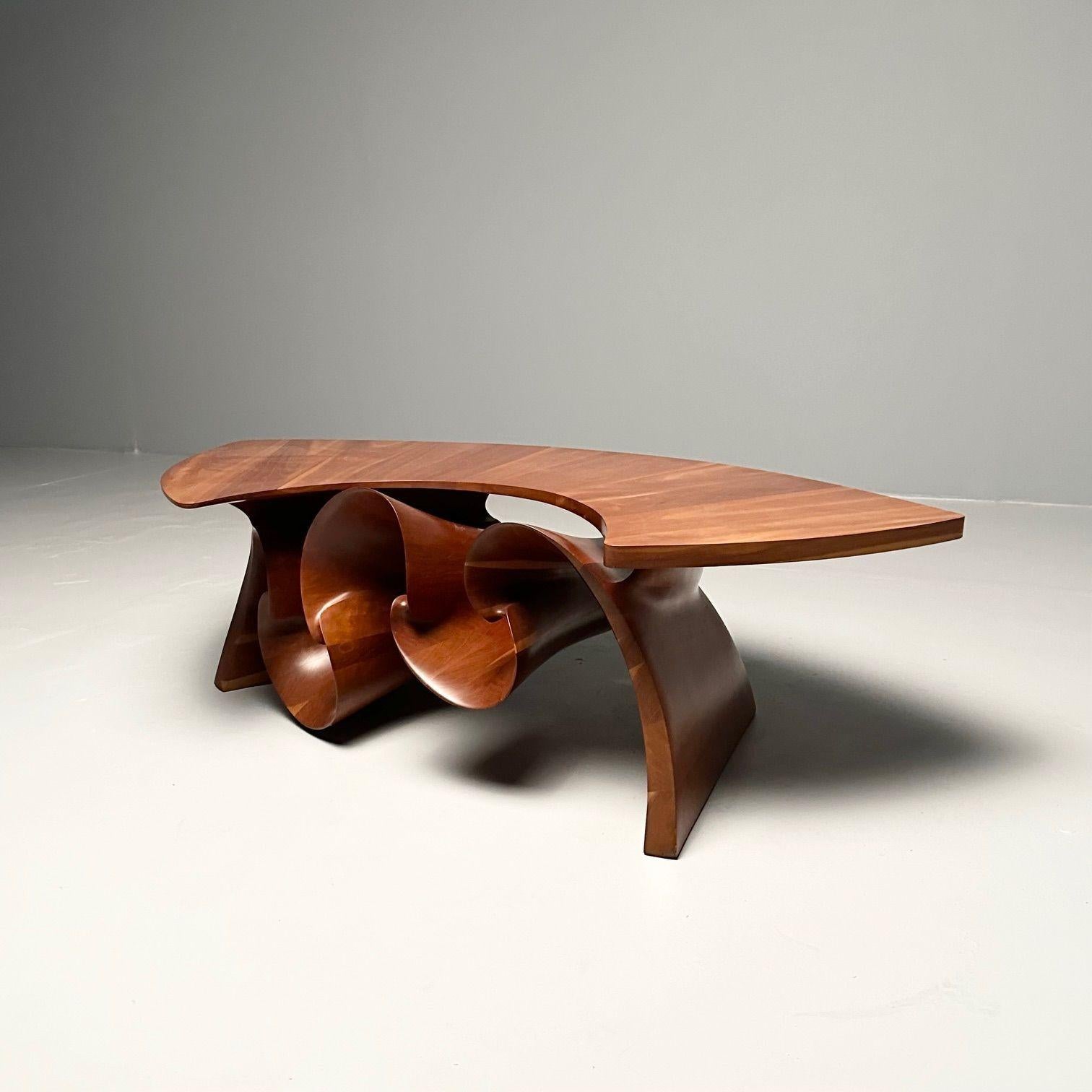 Wood Peter Michael Adams, Mid-Century, Sculptural Coffee Table, Walnut, USA, 1970s For Sale