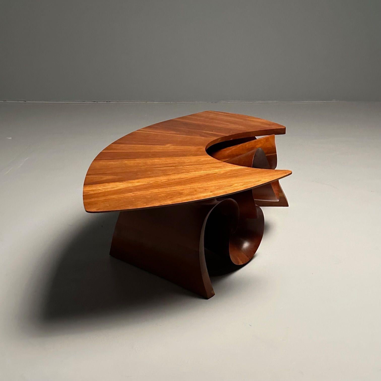 Peter Michael Adams, Mid-Century, Sculptural Coffee Table, Walnut, USA, 1970s For Sale 2