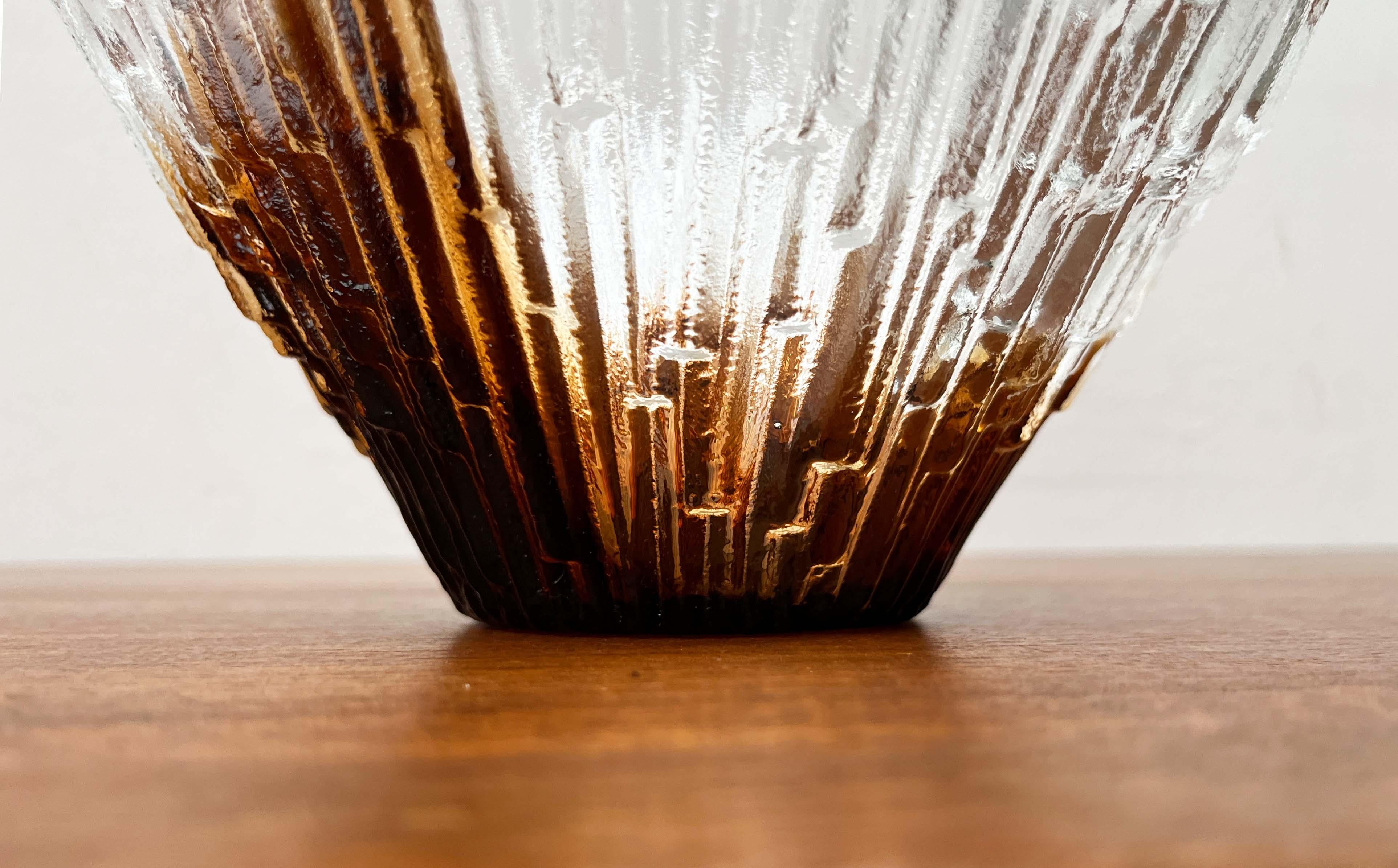 Mid-Center Modern Revontulet Glass Bowl by Tauno Wirkkala for Humppila Finland For Sale 6