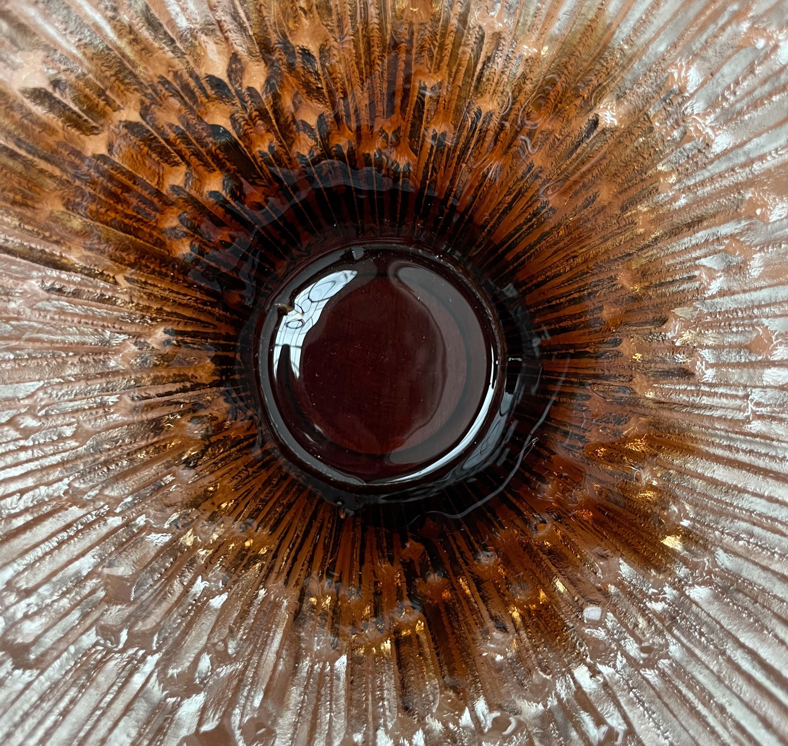 Mid-Center Modern Revontulet Glass Bowl by Tauno Wirkkala for Humppila Finland For Sale 9