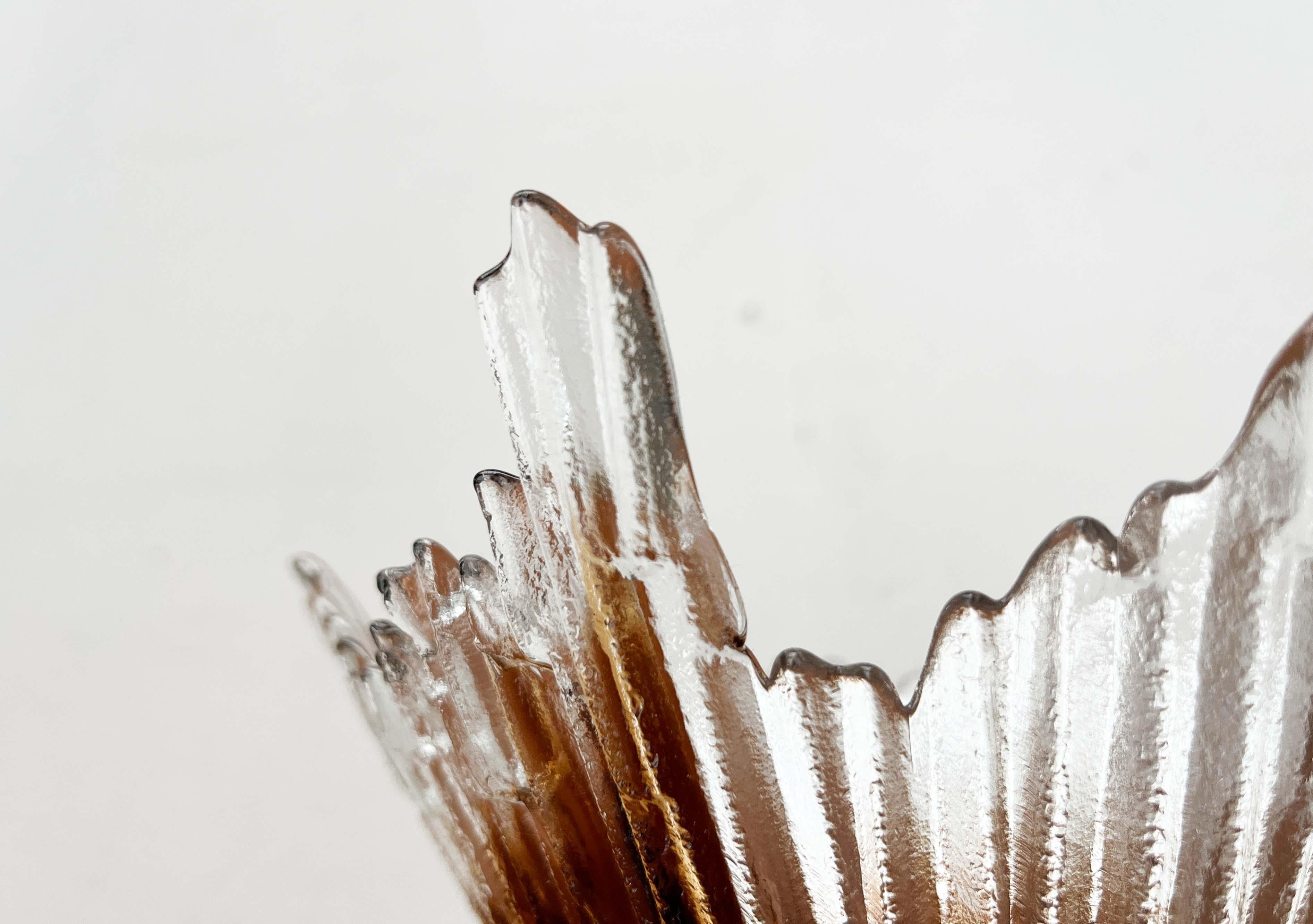 Mid-Center Modern Revontulet Glass Bowl by Tauno Wirkkala for Humppila Finland For Sale 2