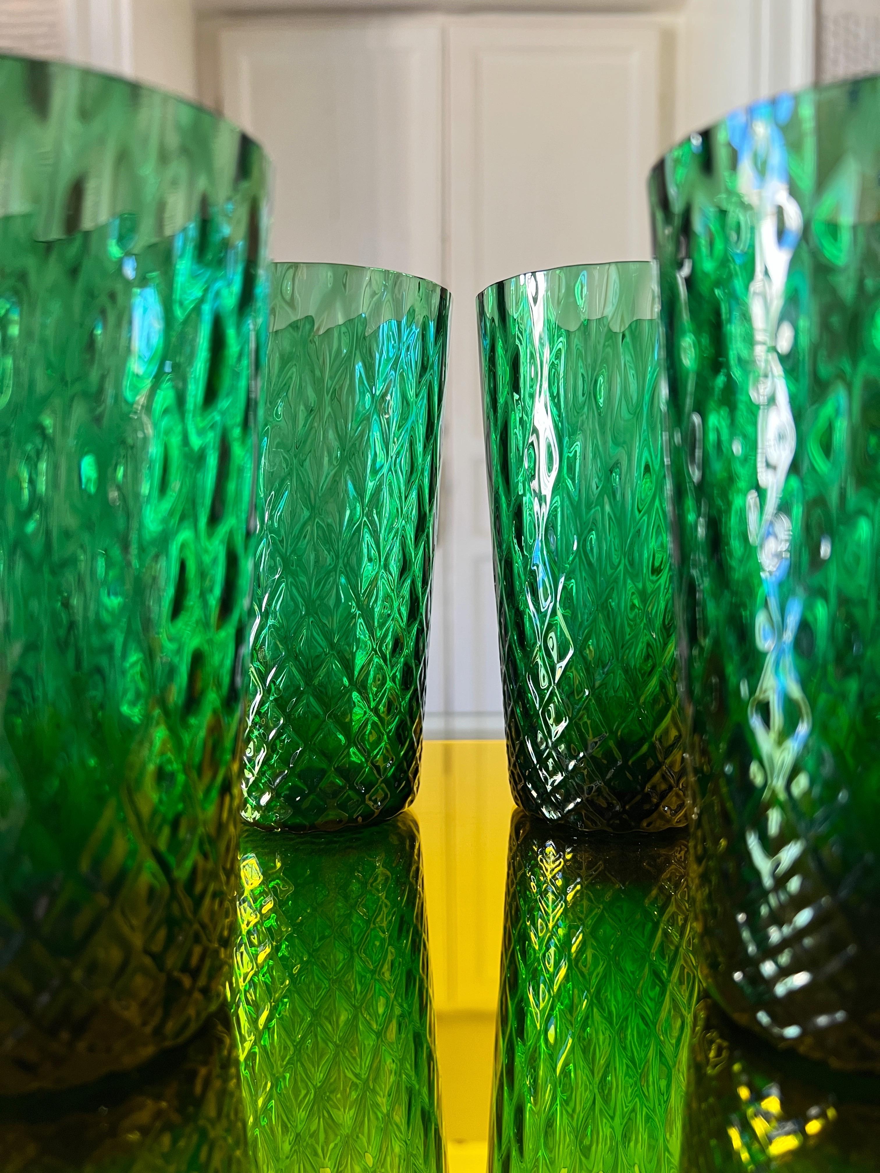 20th Century Mid-Centery modern drinking glasses, attributed to Carlo Scarpa  For Sale
