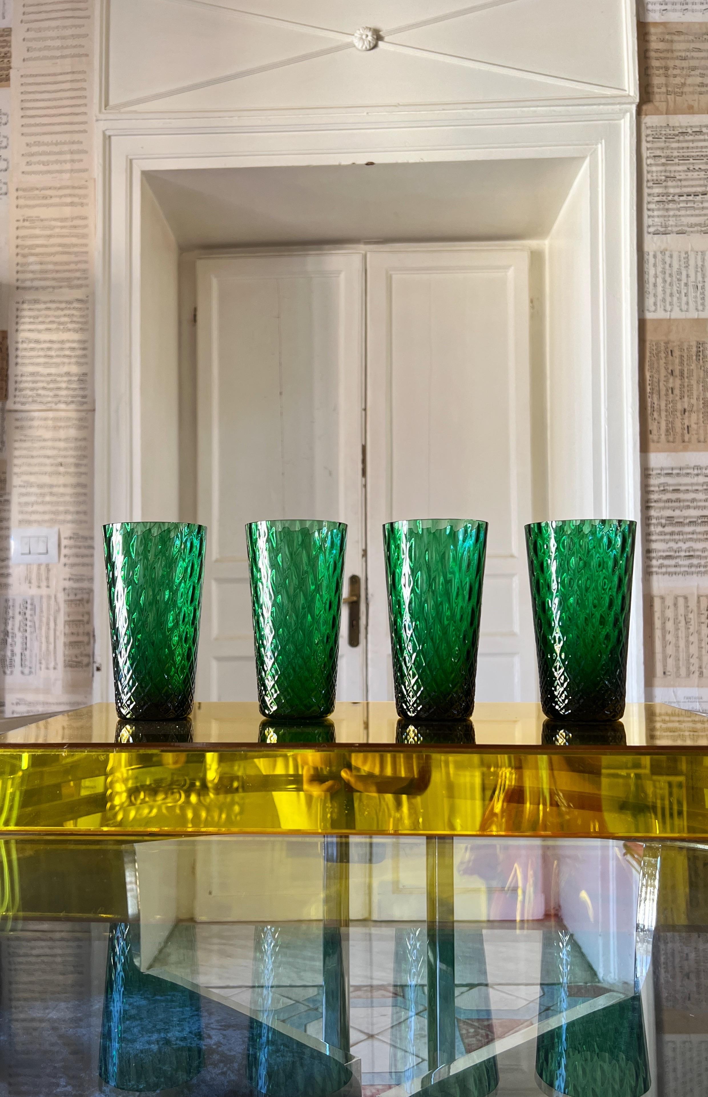 Mid-Centery modern drinking glasses, attributed to Carlo Scarpa  For Sale 1