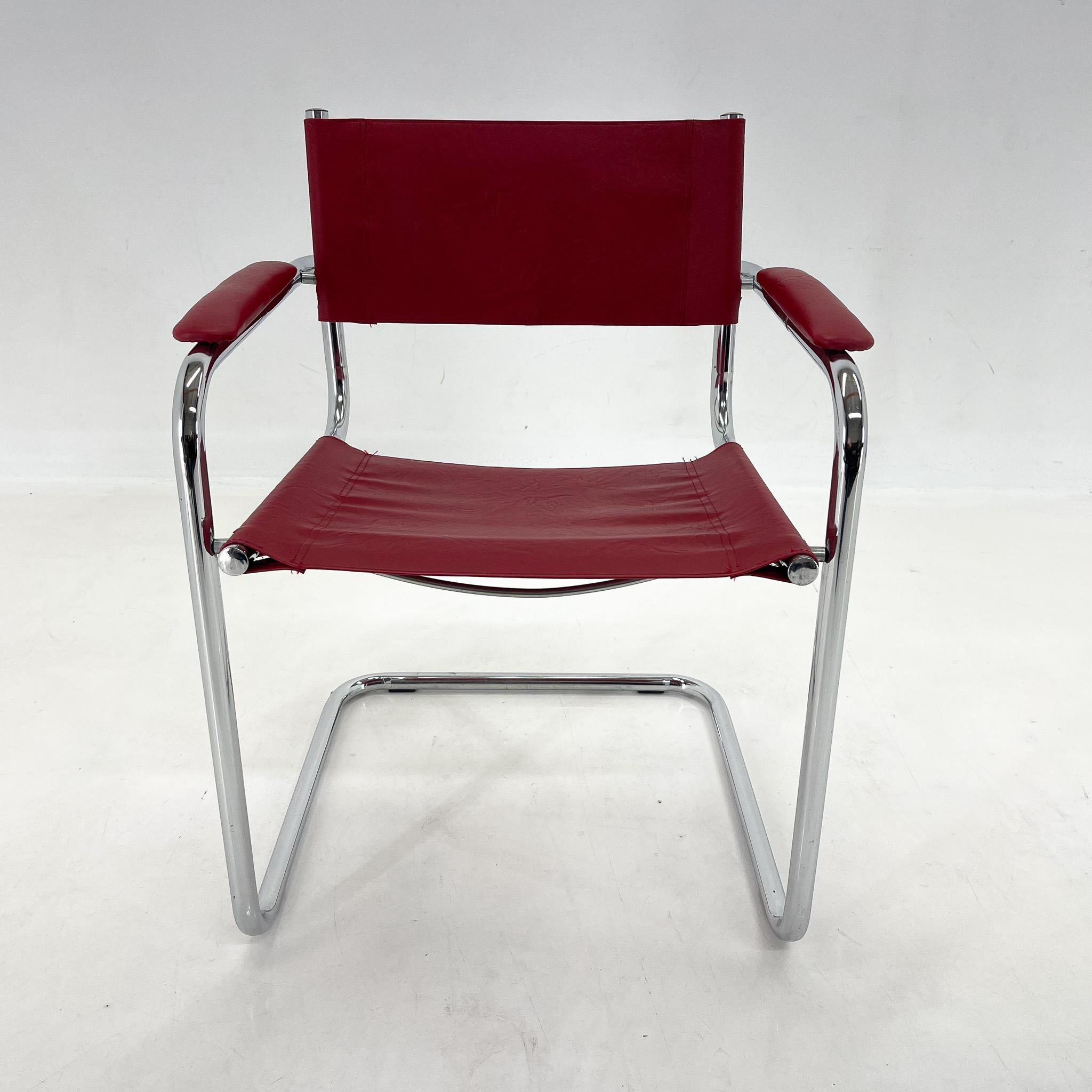 Mid-Century Modern Mid-centrury Chrome   Tubular Chair, 1970's For Sale