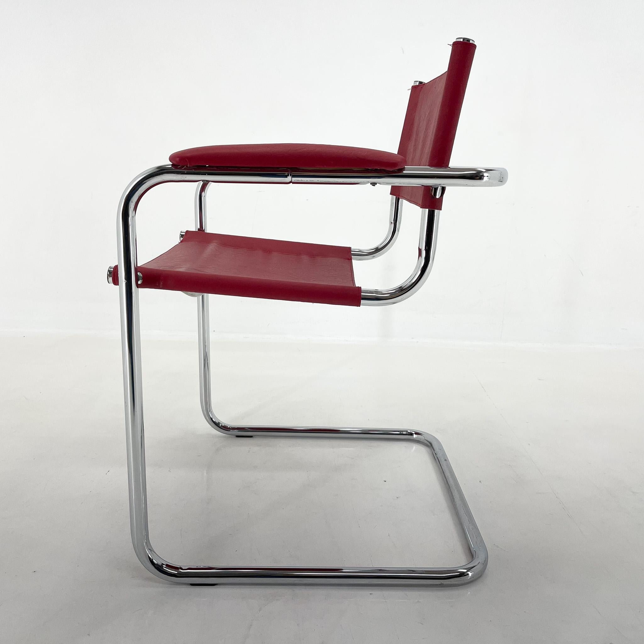 Czech Mid-centrury Chrome   Tubular Chair, 1970's For Sale