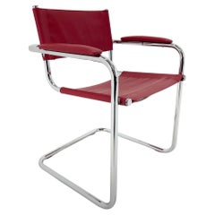 Retro Mid-centrury Chrome   Tubular Chair, 1970's