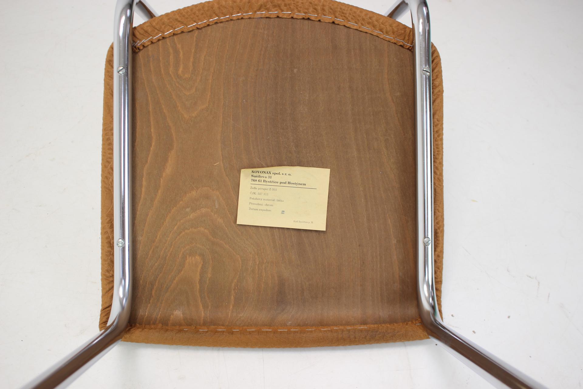 Mid-centrury Chrome Tubular Chair Kovonax Z-303, 1970's For Sale 5