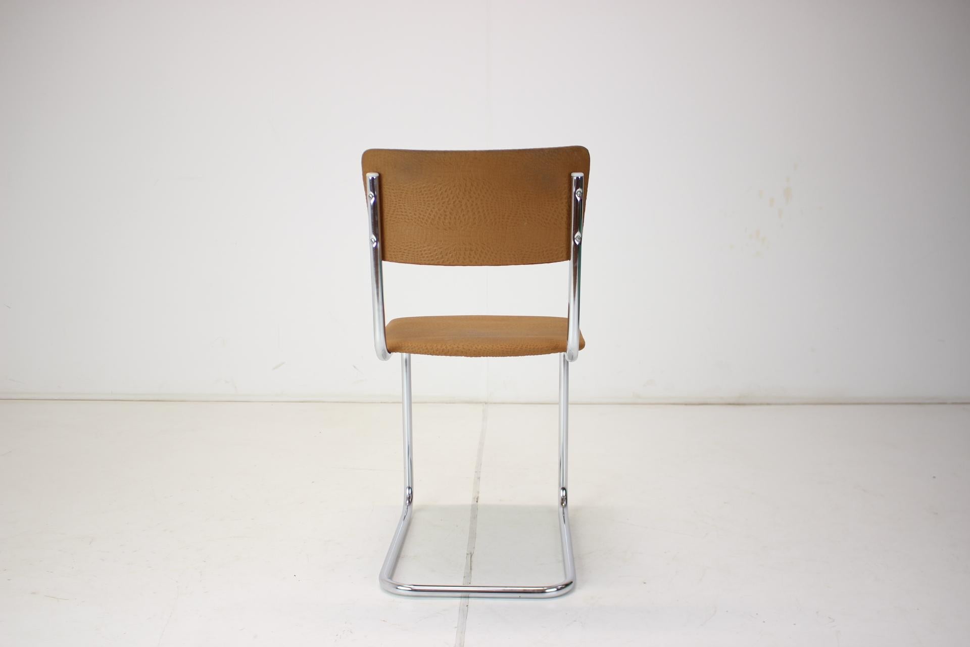 Czech Mid-centrury Chrome Tubular Chair Kovonax Z-303, 1970's For Sale