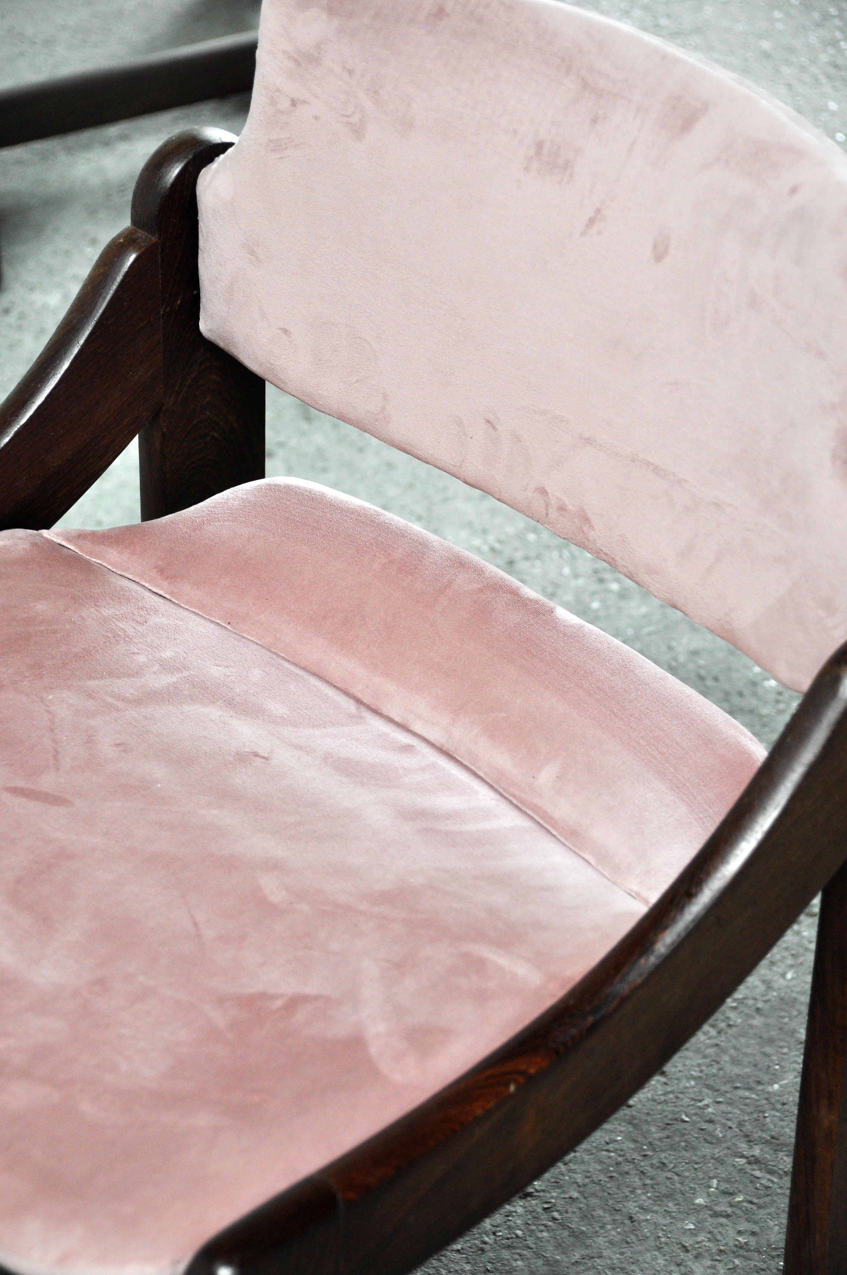 Mid-centrury italian velvet dining chairs, set of 4, 1960's 2
