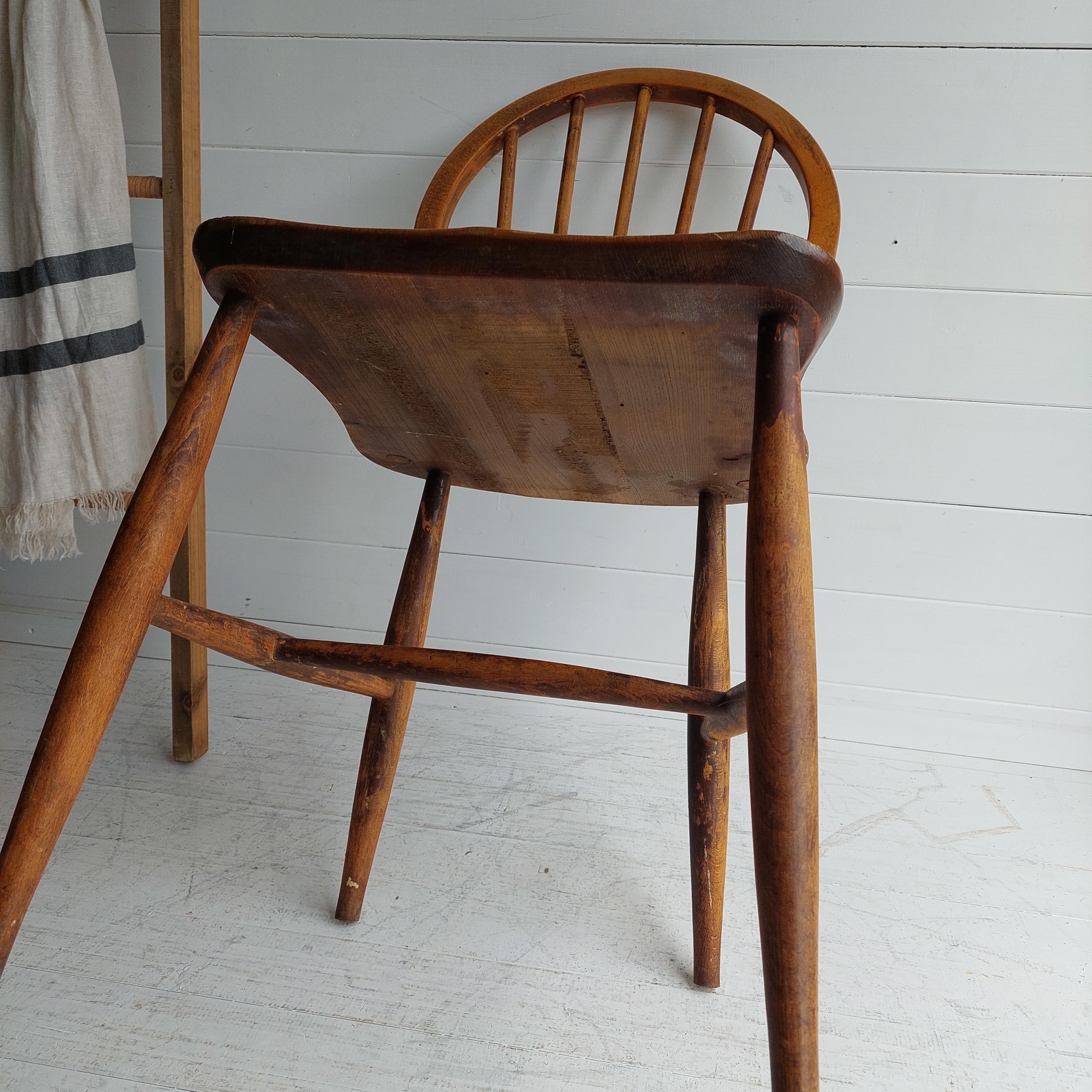 Midcentury Ercol Windsor Kitchen Chair 'Model No. 4a or No. 100', 50s 7