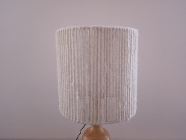 Ceramic Table Lamp Rope Mid-Centrury French Ceramic Table Lamp with Lampshade in Rope For Sale ...
