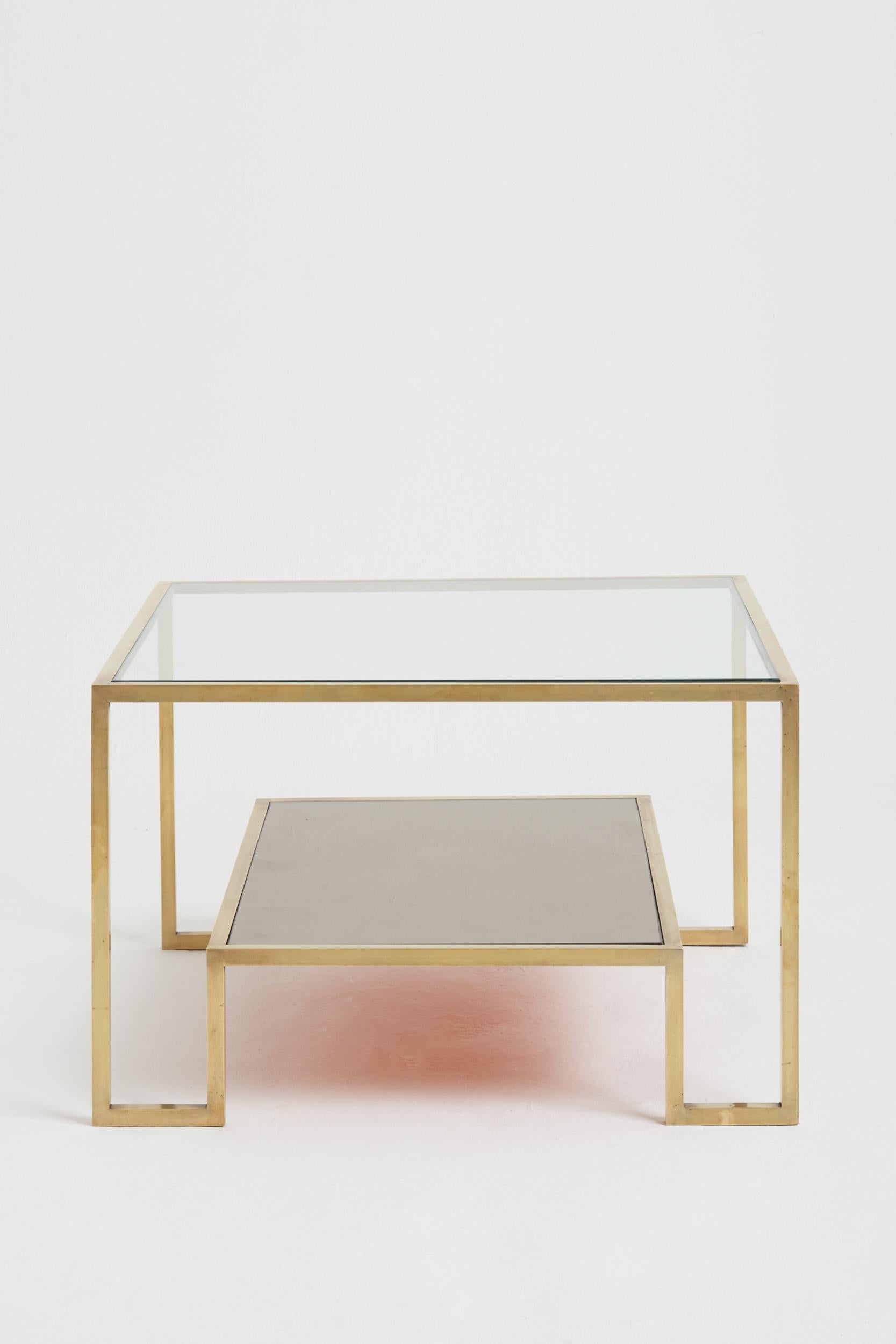 Mid-Century Modern Mid-Centruy Brass Square Coffee Table