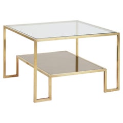 Mid-Centruy Brass Square Coffee Table