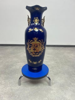 Mid-centruy modern blue plant stand