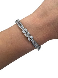 Mid Centry, 15.00 Carats Diamond Bracelet, Platinum