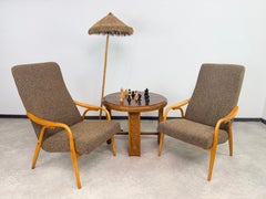 Mid-centry modern armchairs Ton 947 by Antonín Šuman