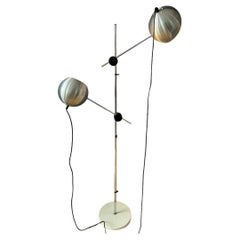 Mid Centur Silver Swing Arm Eyeball Floor Lamp, 1970s