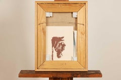 Mid-Centurty Modern Abstract Window Painting, dated 1980