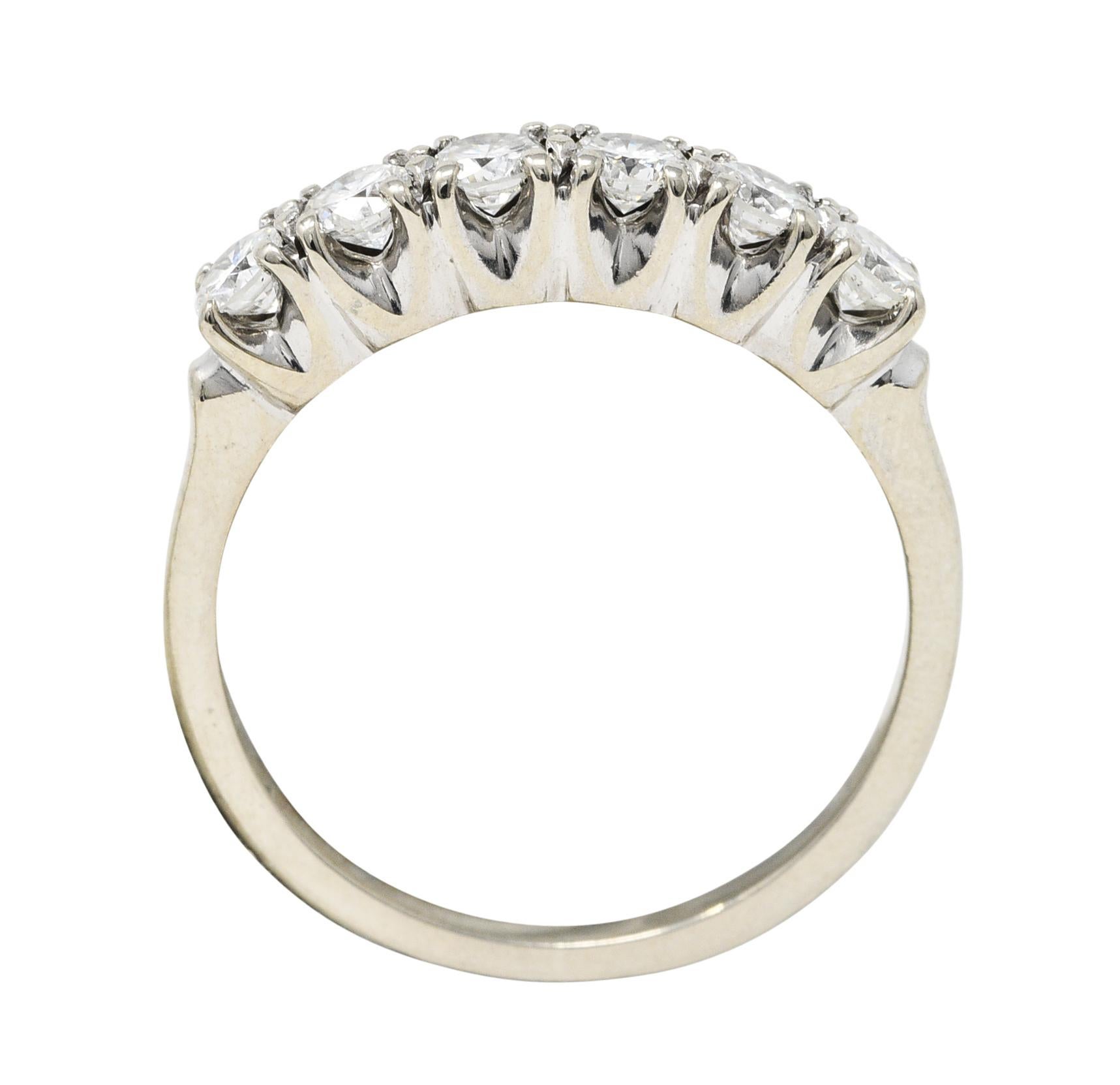 Mid-Century 0.50 Carats Diamond Anniversary Band Ring For Sale 2