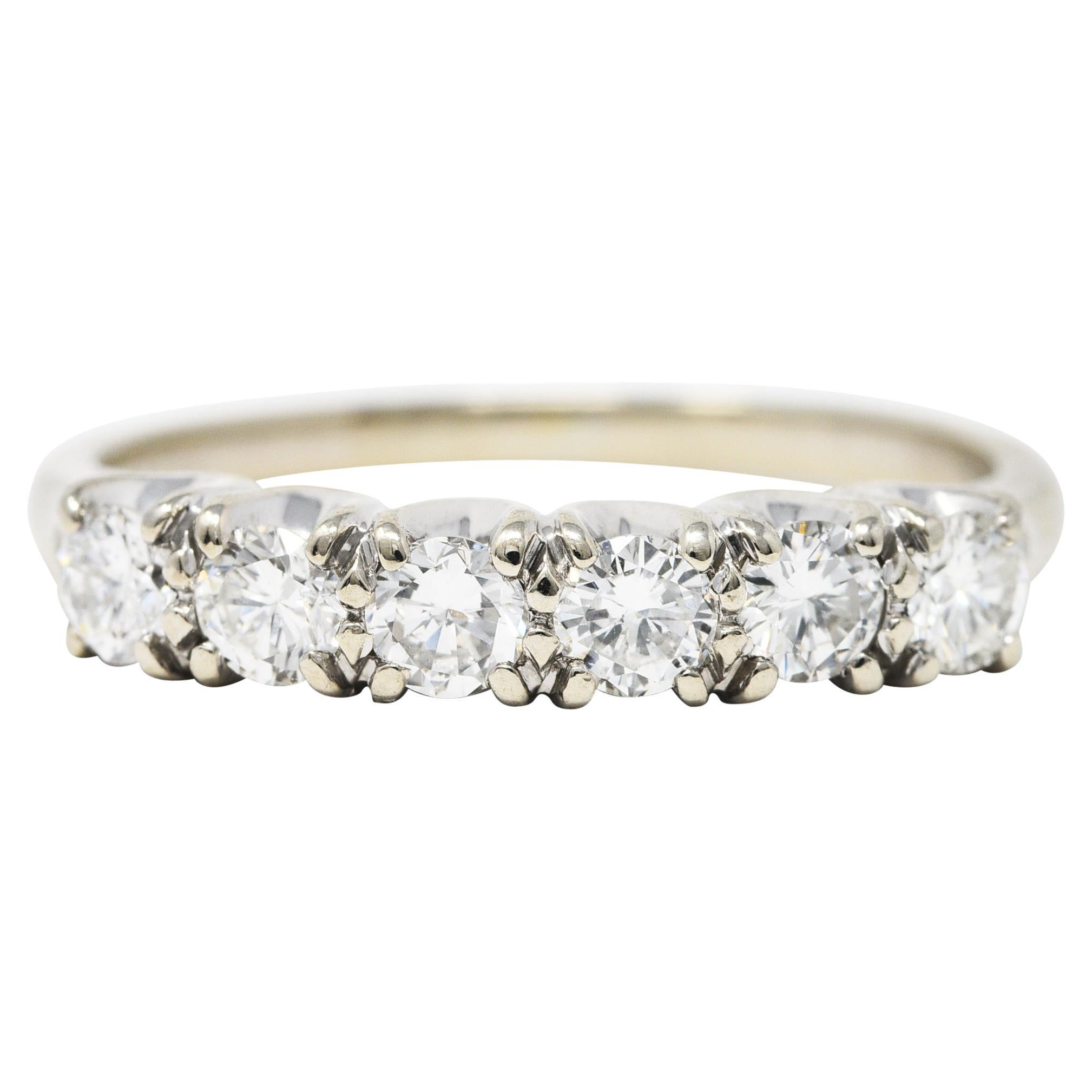 Mid-Century 0.50 Carats Diamond Anniversary Band Ring For Sale