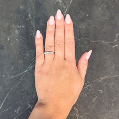Mid-Century 0.50 CTW Diamond 14 Karat White Gold Vintage Stacking Band Ring