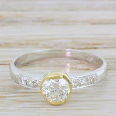Midcentury 0.57 Carat Old European Cut Diamond Ring