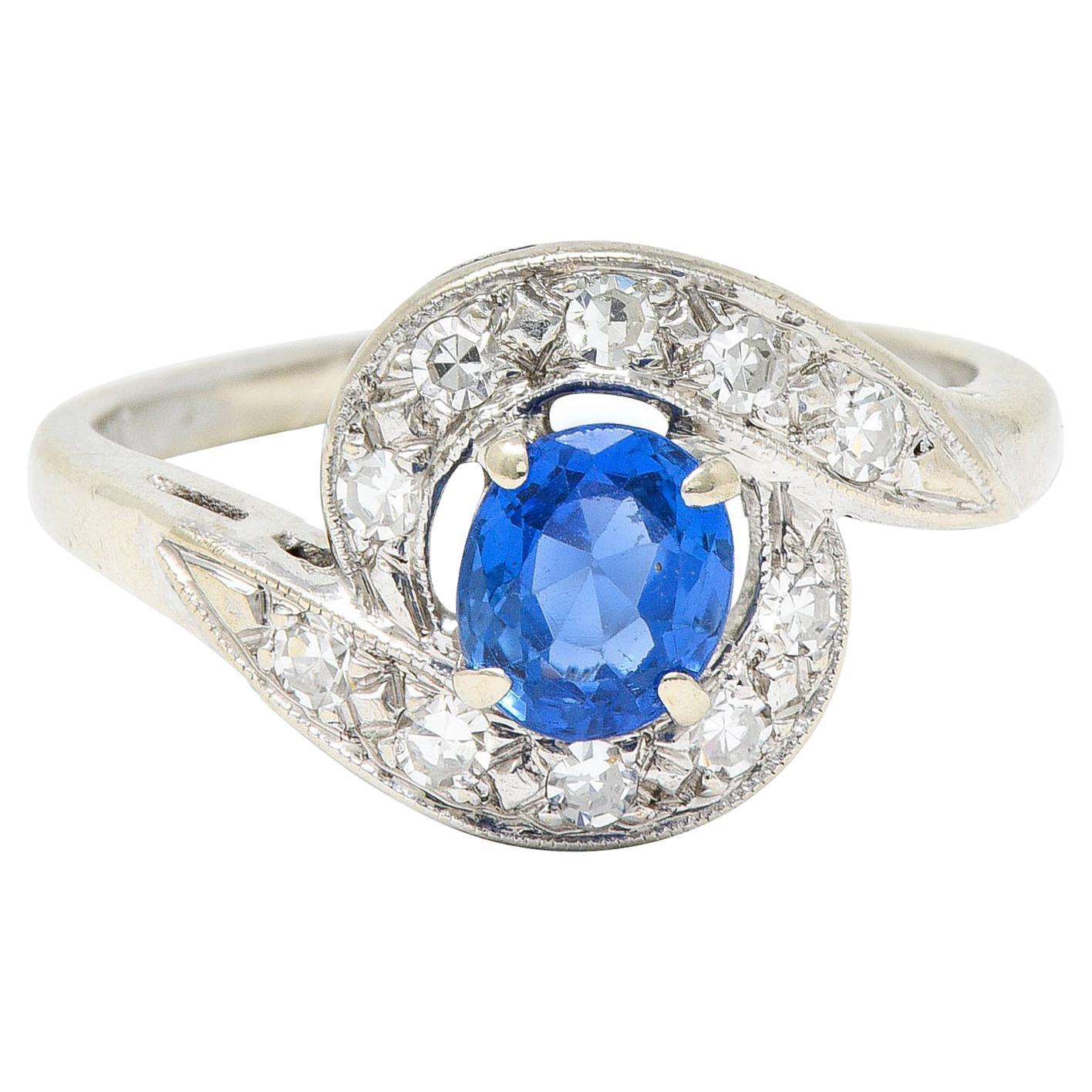 .40D 14kt Sapphire & Diamond Ring