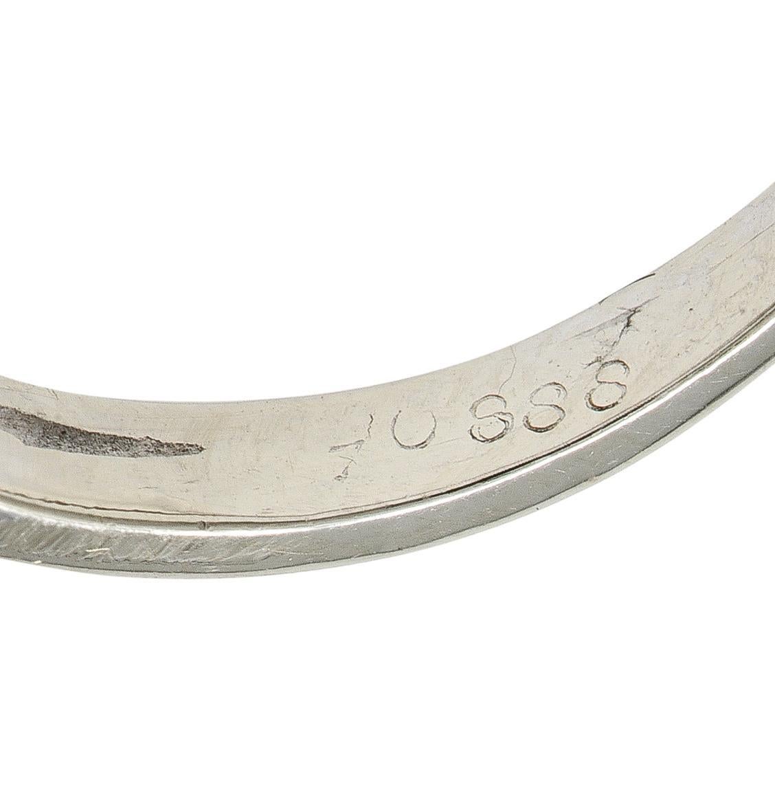 Mid-Century 1,00 CTW Diamant 14 Karat Gold Vintage Band Bypass Ring im Angebot 3