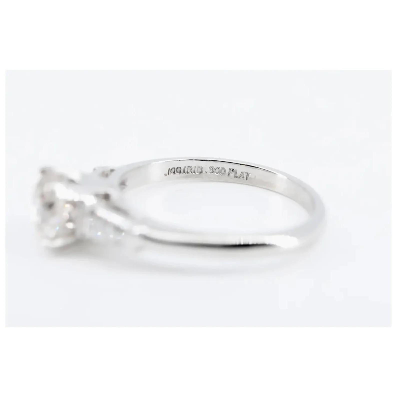 Old European Cut Mid Century 1.03CTW Three Stone Diamond Engagement Ring in Platinum For Sale