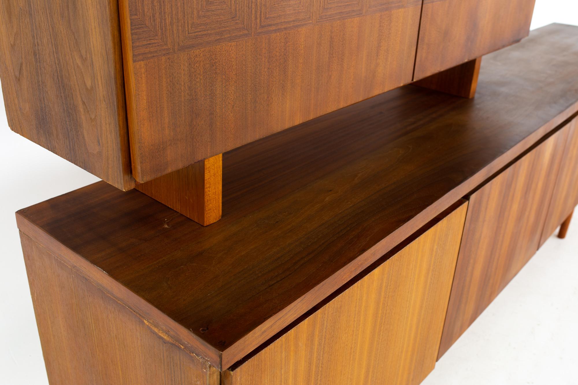 Mid Century Long Teak Credenza 3