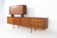 Mid Century Long Teak Credenza
