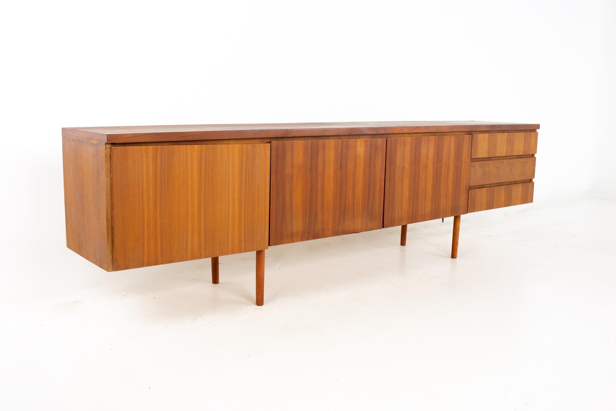 American Mid Century Long Teak Credenza