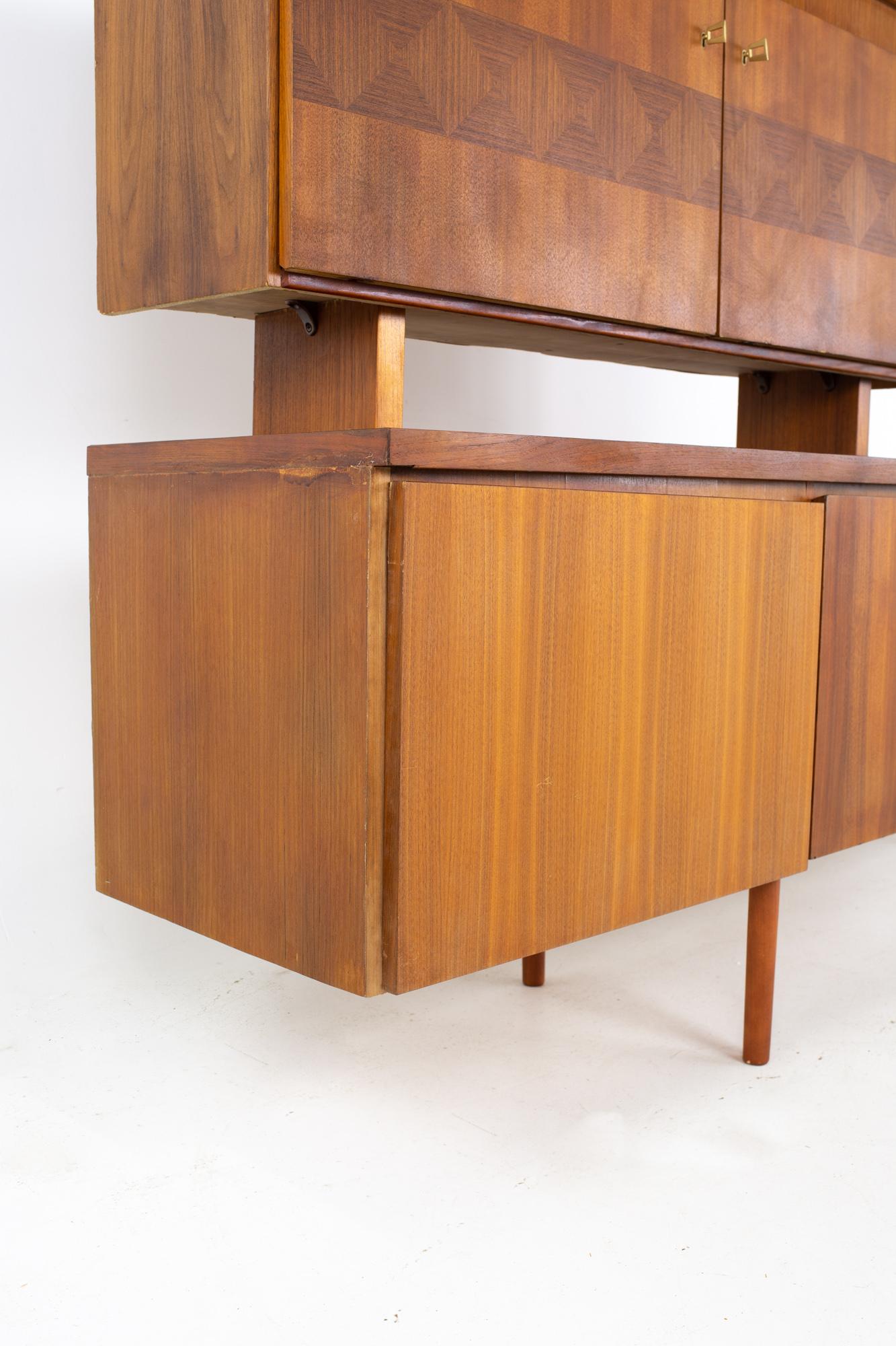 Mid Century Long Teak Credenza 2