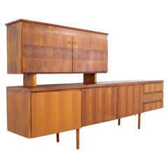 Mid Century Long Teak Credenza