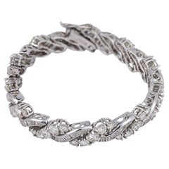 Mid Century 12 carat diamond platinum bracelet