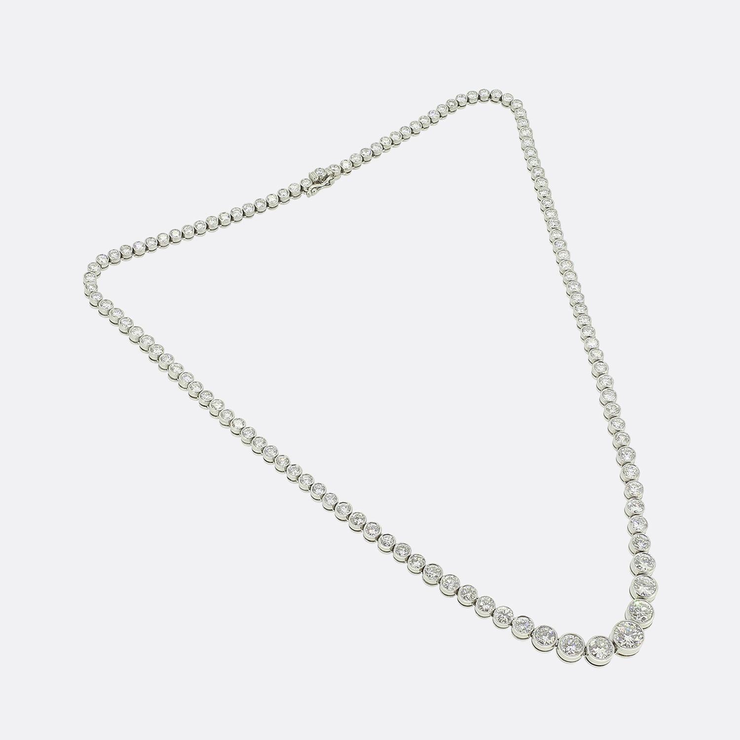 Collier à diamants de 12,00 carats du milieu du siècle dernier Unisexe en vente