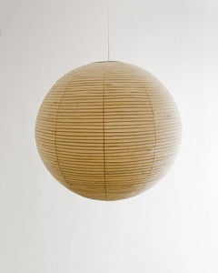 Mid Century "120A" Washi Paper Akari Ceiling Lamp Pendant by Isamu Noguchi 1960s